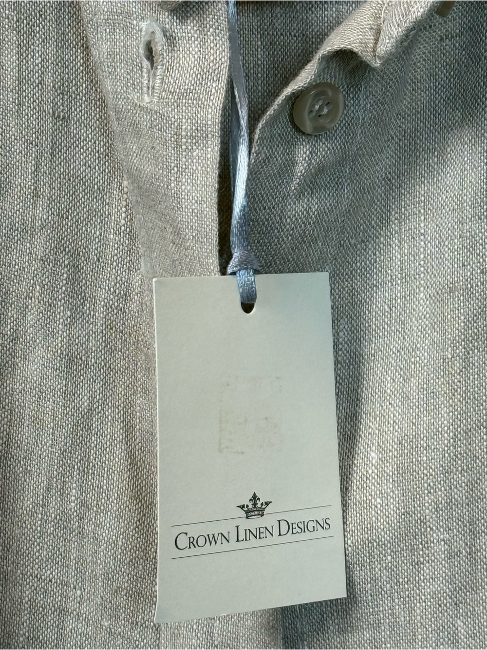 Crown Linen Designs New Linen Shirt Dress Tunic Beige Size S - Picture 4 of 8